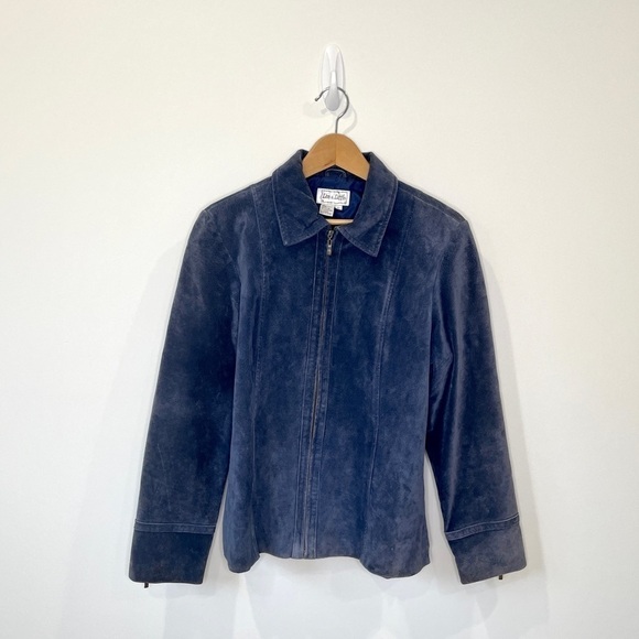 Live a Little Blue Leather Jacket - Picture 1 of 5